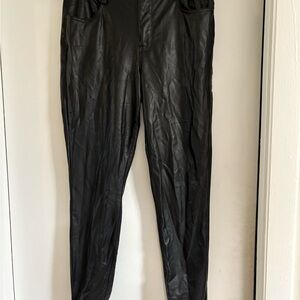 Maurices Sleek Black Leather-Style Pants
